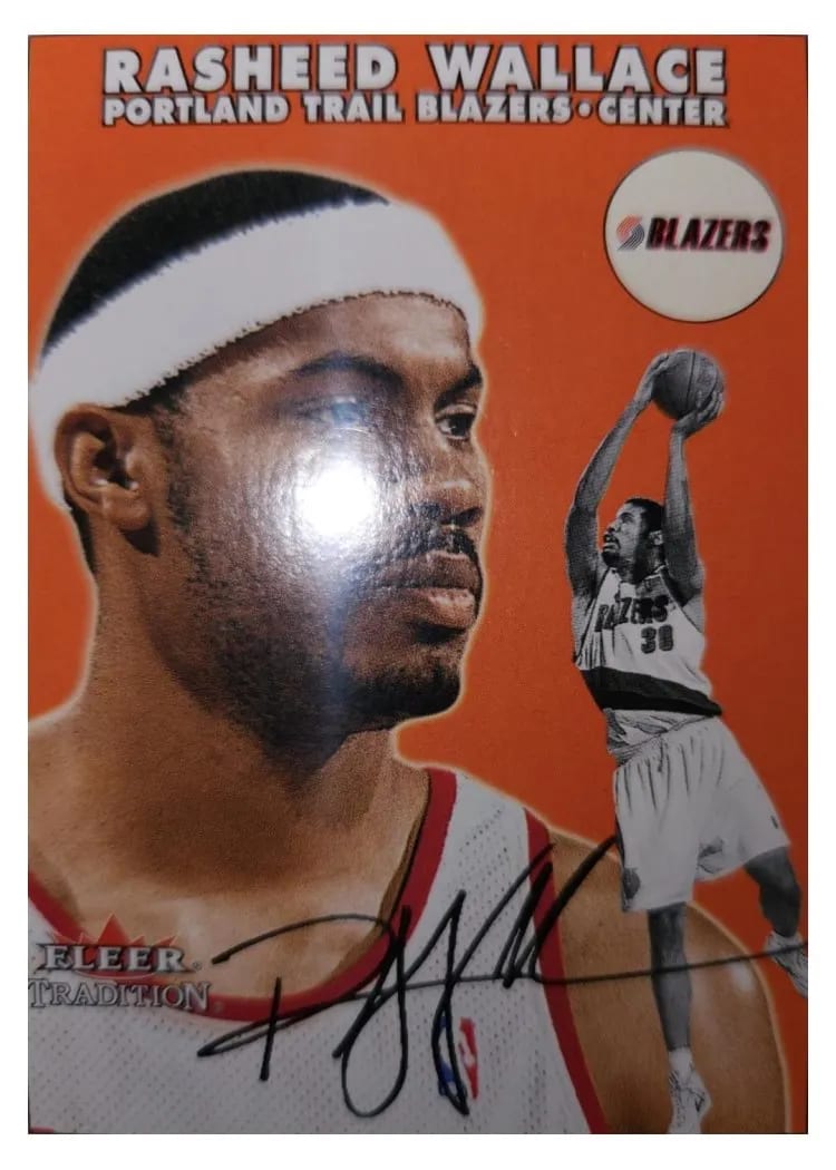 2001 Fleer Tradition Rasheed Wallace #60 card