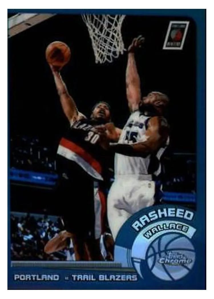 2002 Topps Chrome Rasheed Wallace #5 card