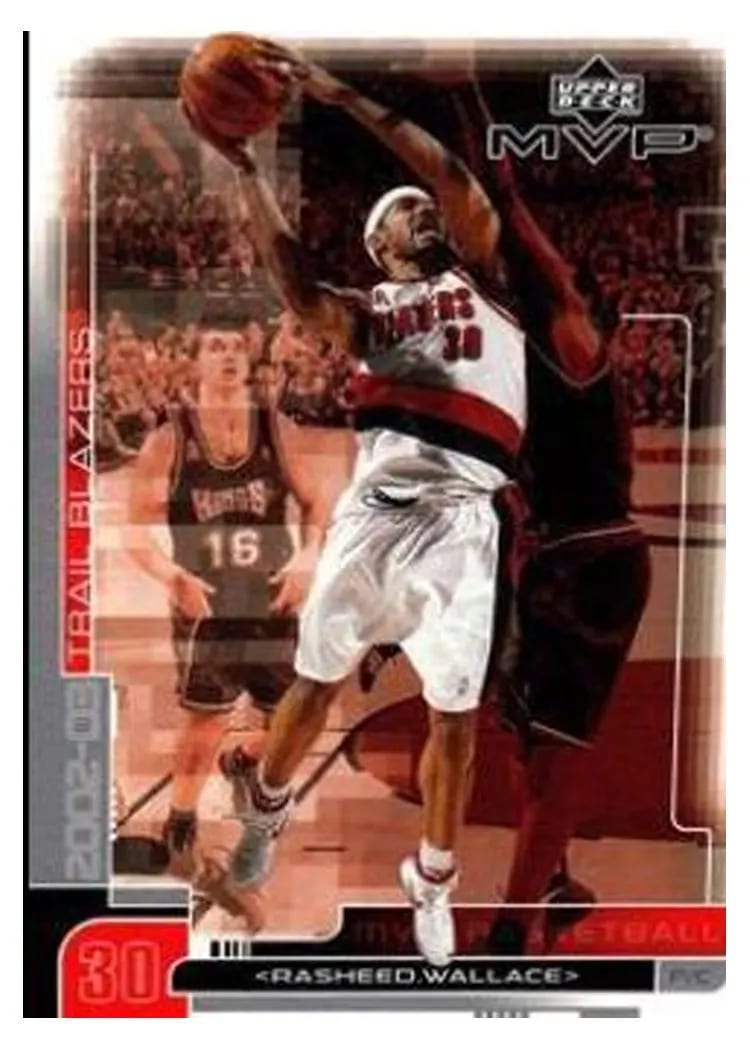 2002 Upper Deck MVP Rasheed Wallace #143 card
