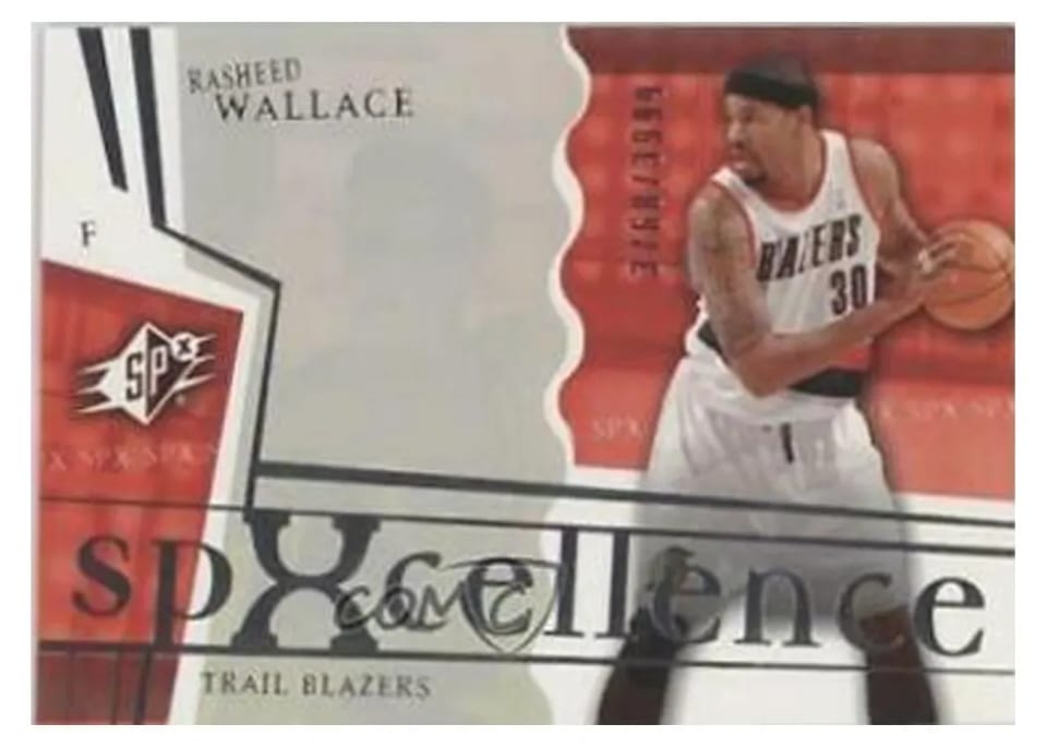 2003 Spx Rasheed Wallace #124 card