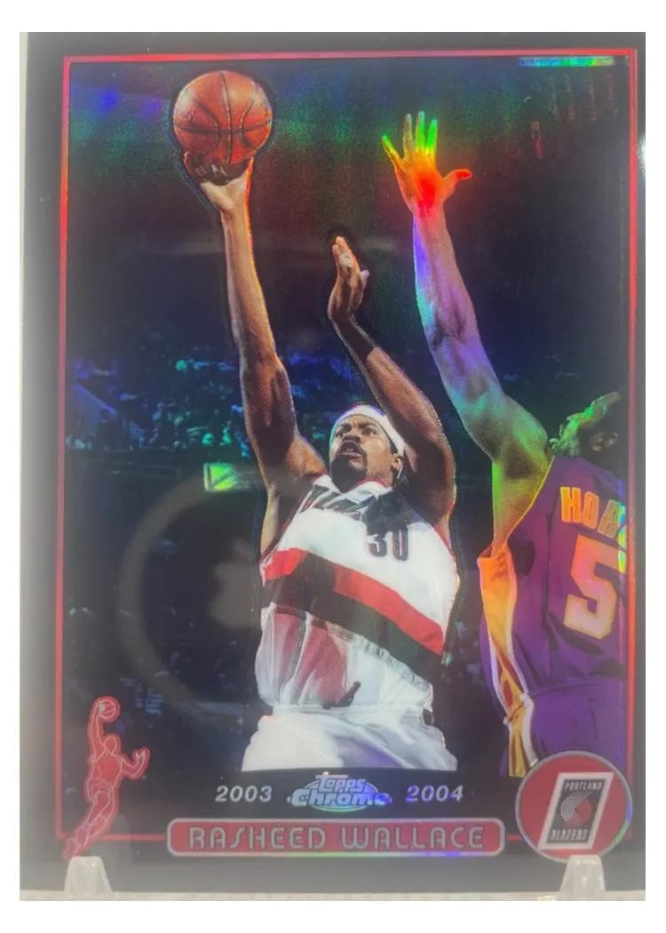 2003 Topps Chrome Rasheed Wallace #92 card