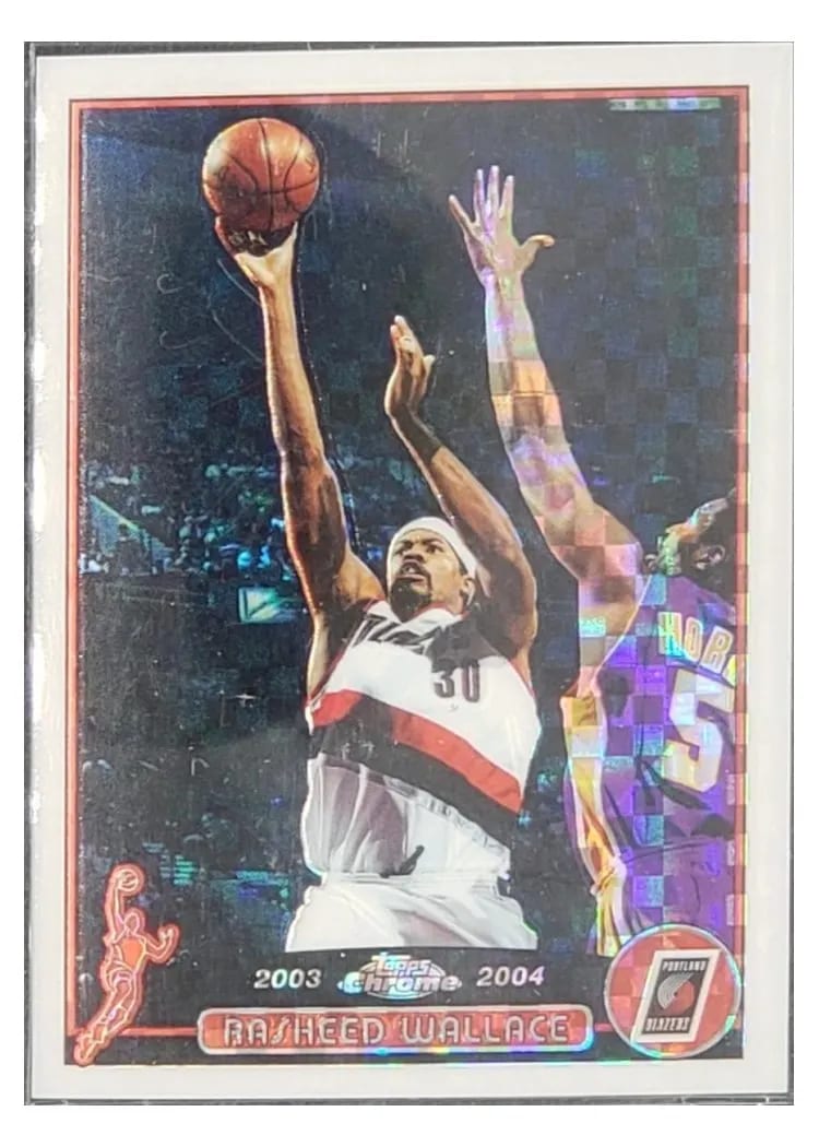 2003 Topps Chrome Rasheed Wallace #92 card