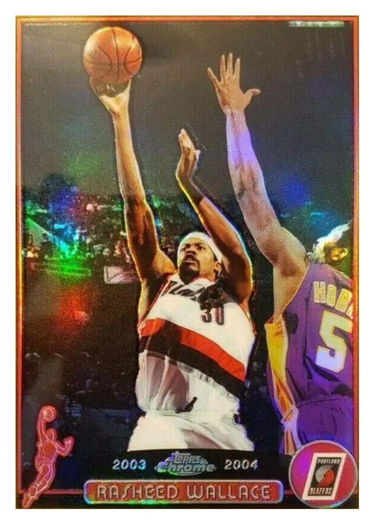 2003 Topps Chrome Rasheed Wallace #92 card