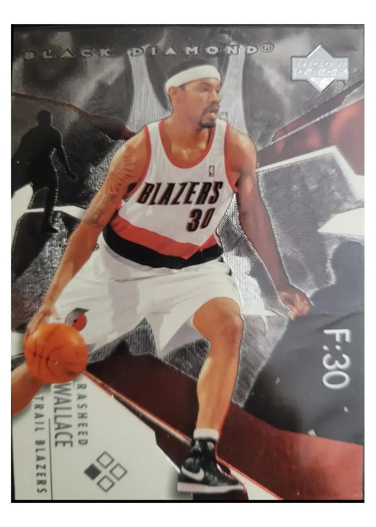 2003 Upper Deck Black Diamond Rasheed Wallace #30 card