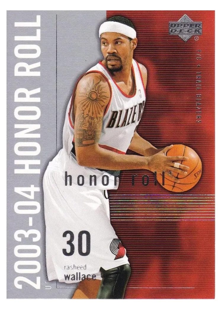 2003 Upper Deck Honor Roll Rasheed Wallace #71 card