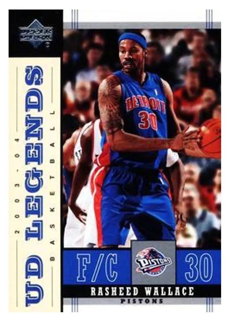 2003 Upper Deck Legends Rasheed Wallace #20 card