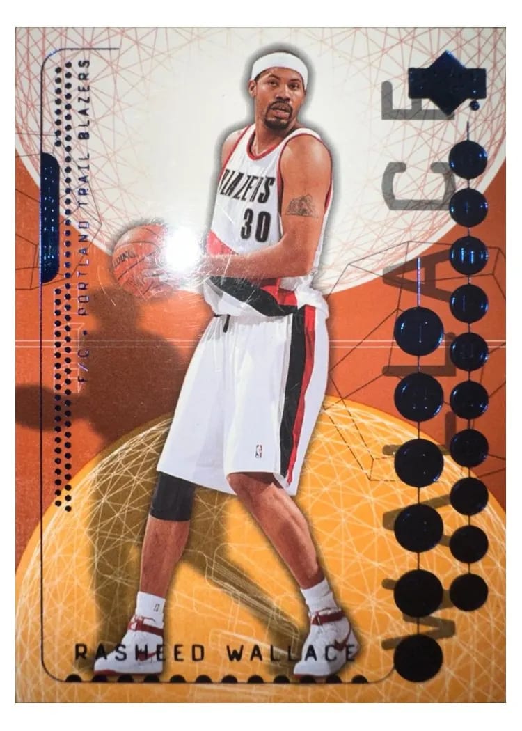 2003 Upper Deck Triple Dimensions Rasheed Wallace #70 card