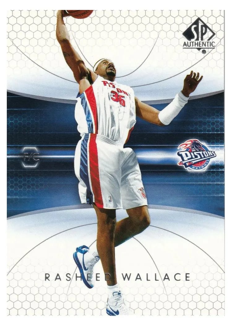 2004 SP Authentic Rasheed Wallace #24 card