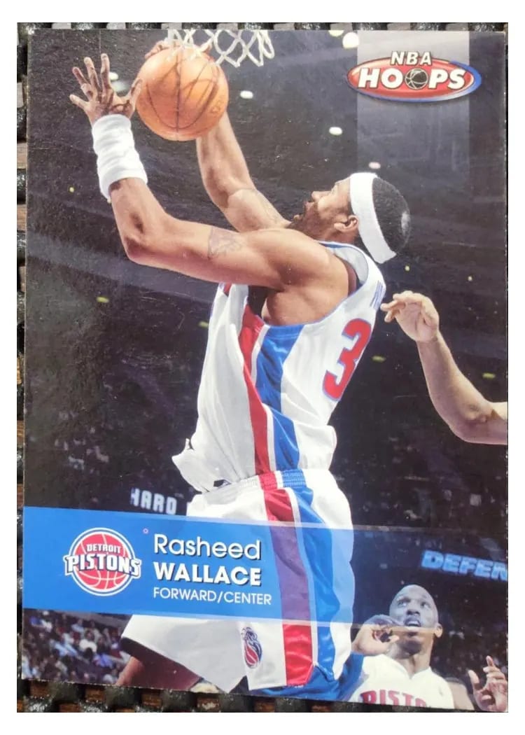 2005 Hoops Rasheed Wallace #38 card