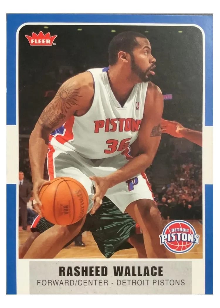 2007 Fleer Rasheed Wallace #6 card