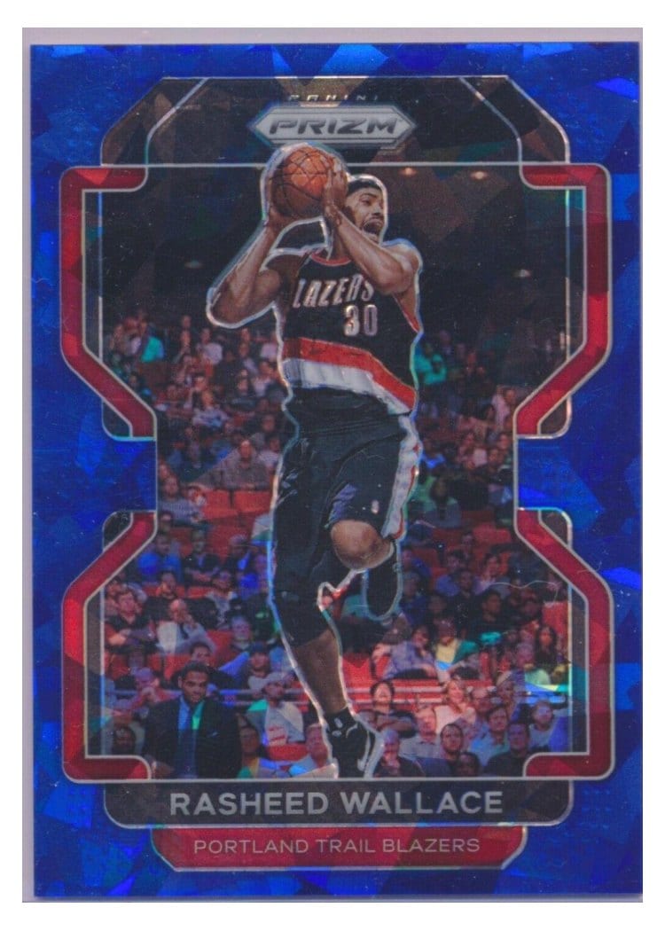2021-22 Panini Prizm Base Set Rasheed Wallace Blue Ice Prizm #258 card