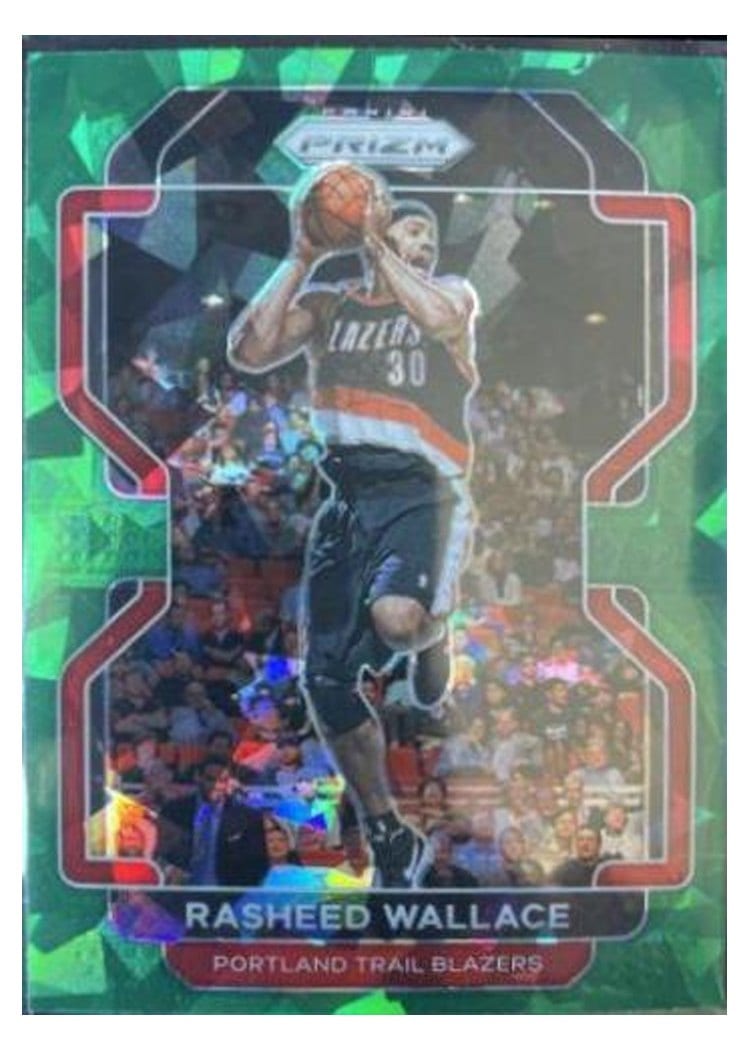 2021-22 Panini Prizm Base Set Rasheed Wallace Green Ice Prizm #258 card