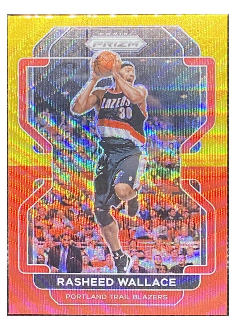 2021-22 Panini Prizm Base Set Rasheed Wallace Red Gold Wave #258 card