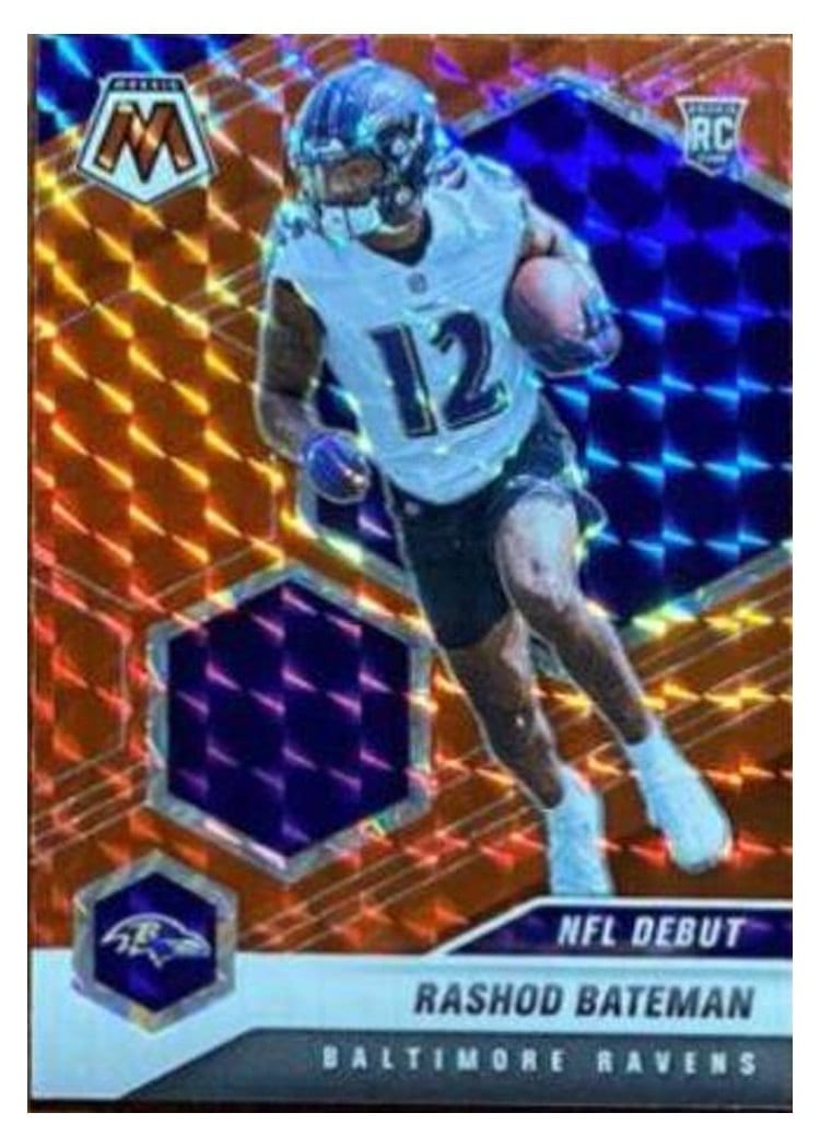 2021 Panini Mosaic Base Set Rashod Bateman Red Mosaic #249 card