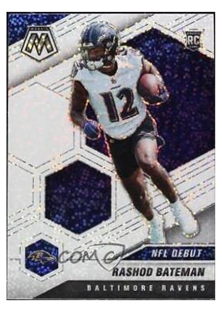 2021 Panini Mosaic Base Set Rashod Bateman White Sparkle #249 card