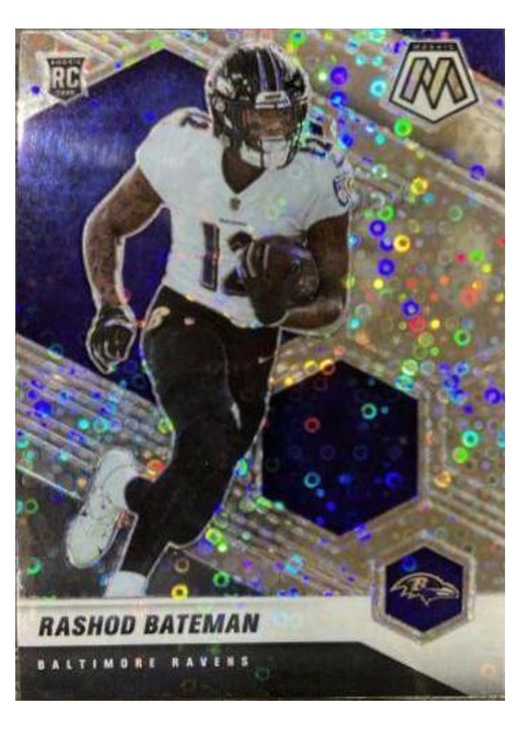 2021 Panini Mosaic Base Set Rashod Bateman No Huddle Silver Mosaic #310 card
