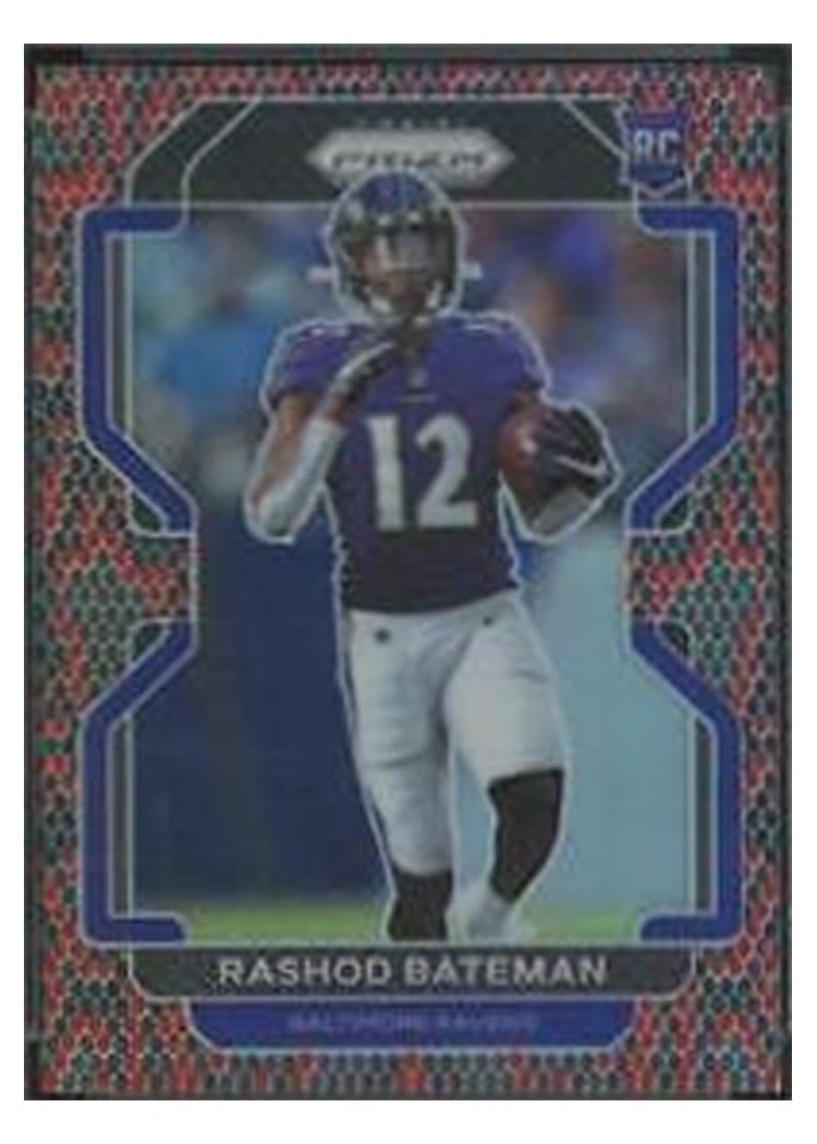 2021 Panini Prizm Base Set Rashod Bateman #340 card