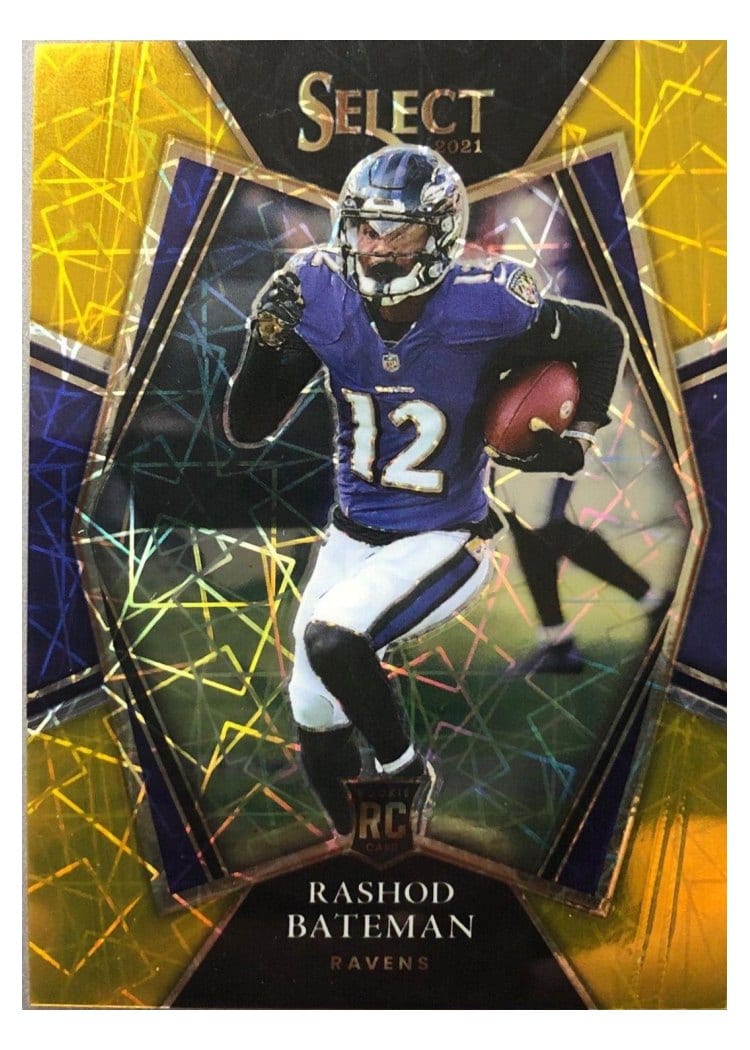2021 Panini Select Base Set Rashod Bateman Gold #155 card
