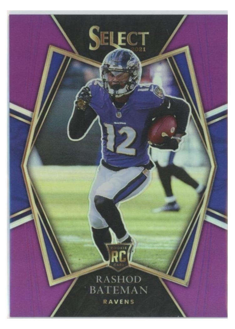 2021 Panini Select Base Set Rashod Bateman #155 card