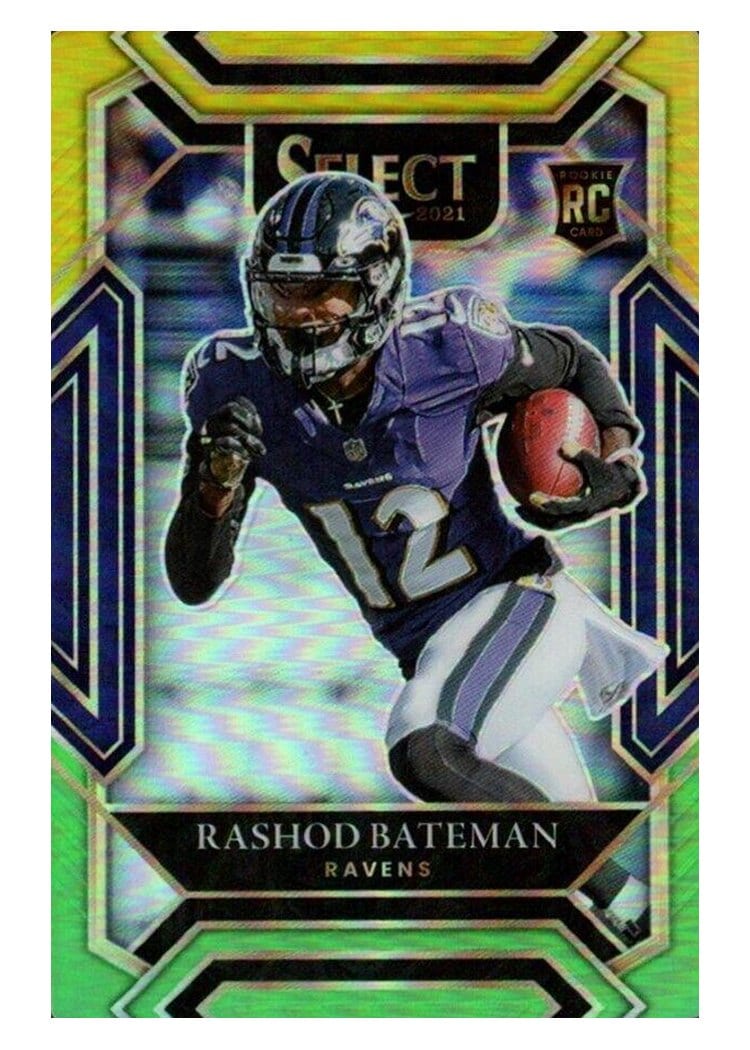 2021 Panini Select Base Set Rashod Bateman #255 card