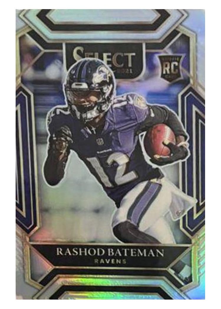 2021 Panini Select Base Set Rashod Bateman Silver Die Cut #255 card