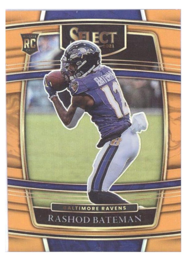 2021 Panini Select Base Set Rashod Bateman Orange #55 card
