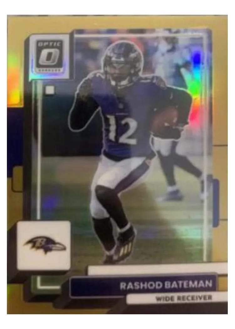 2022 Donruss Optic Base Set Rashod Bateman Gold #15 card