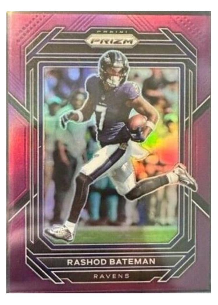 2022 Panini Prizm Base Set Rashod Bateman Purple #21 card