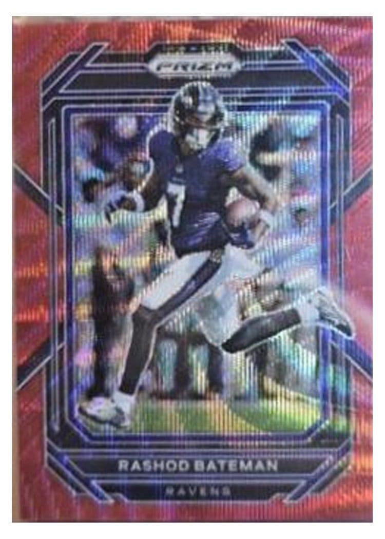 2022 Panini Prizm Base Set Rashod Bateman Red #21 card