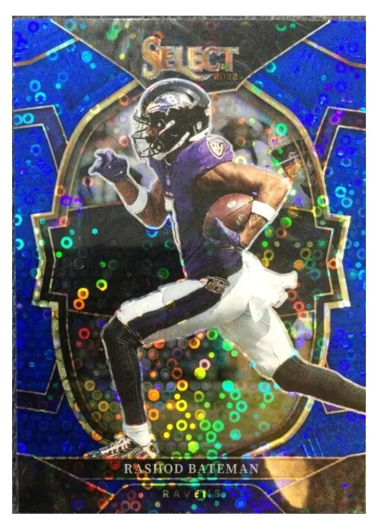 2022 Panini Select Base Set Rashod Bateman Blue Disco #75 card
