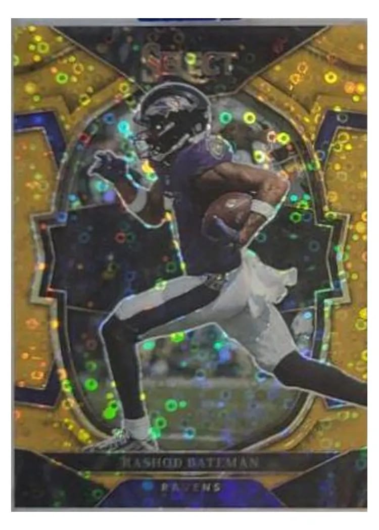 2022 Panini Select Base Set Rashod Bateman Gold Disco #75 card