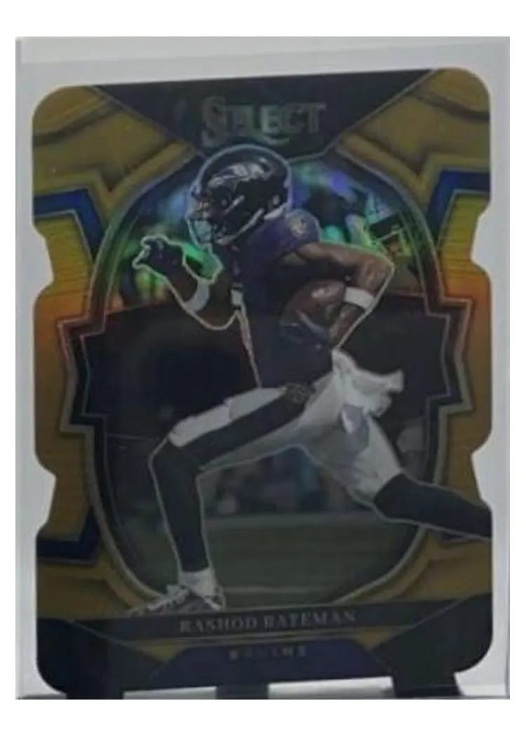 2022 Panini Select Base Set Rashod Bateman Gold Die Cut #75 card