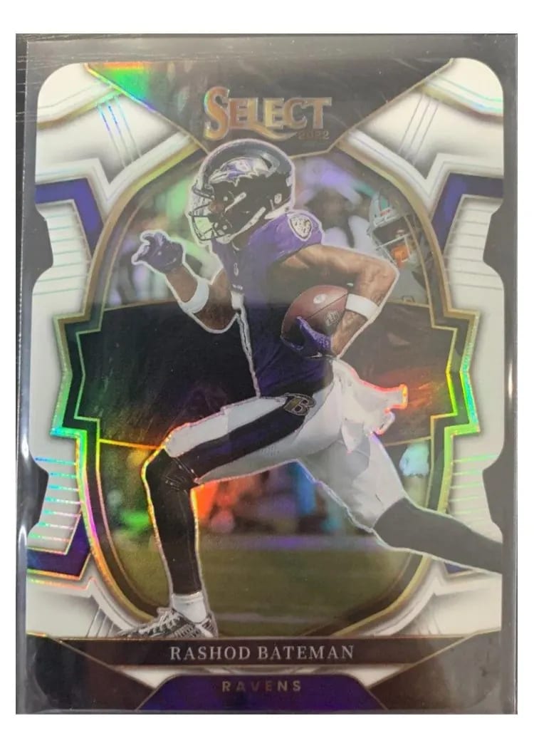 2022 Panini Select Base Set Rashod Bateman White Die Cut #75 card