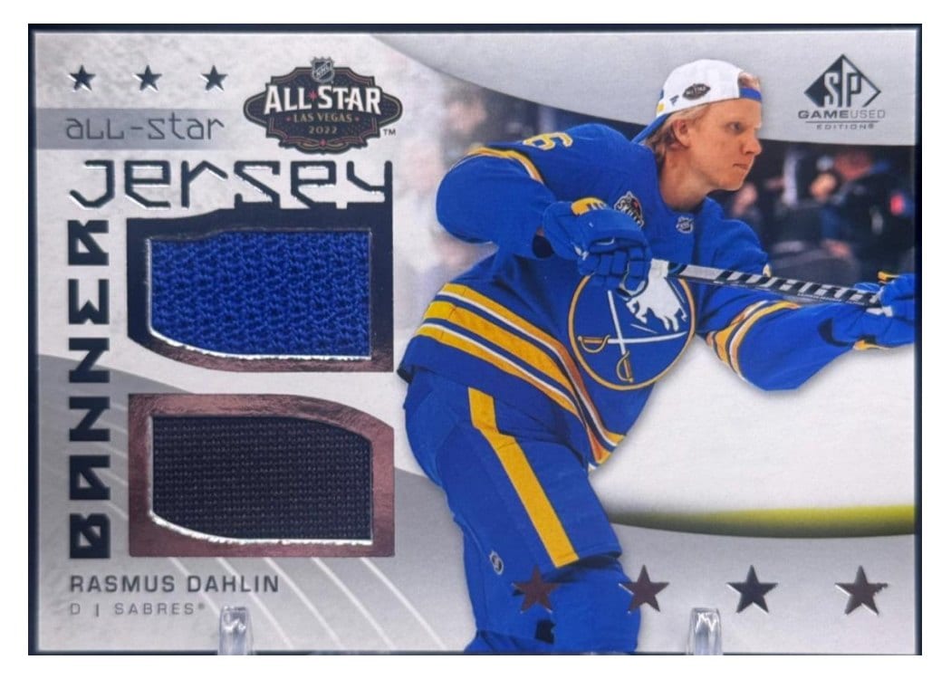 2022-23 SP Game Used 2022 NHL All-Star Game Jersey-Banner Relics Rasmus Dahlin #ASJB-RD card