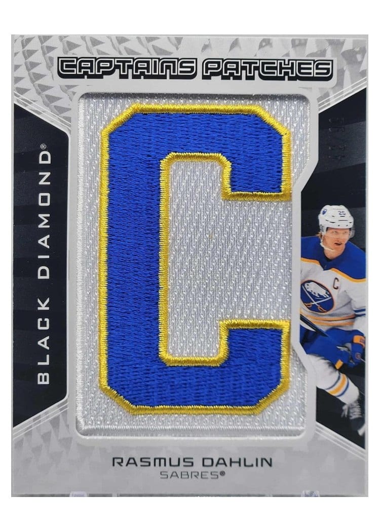 2025-26 Upper Deck Black Diamond Captains Patches Rasmus Dahlin #CP-RD card