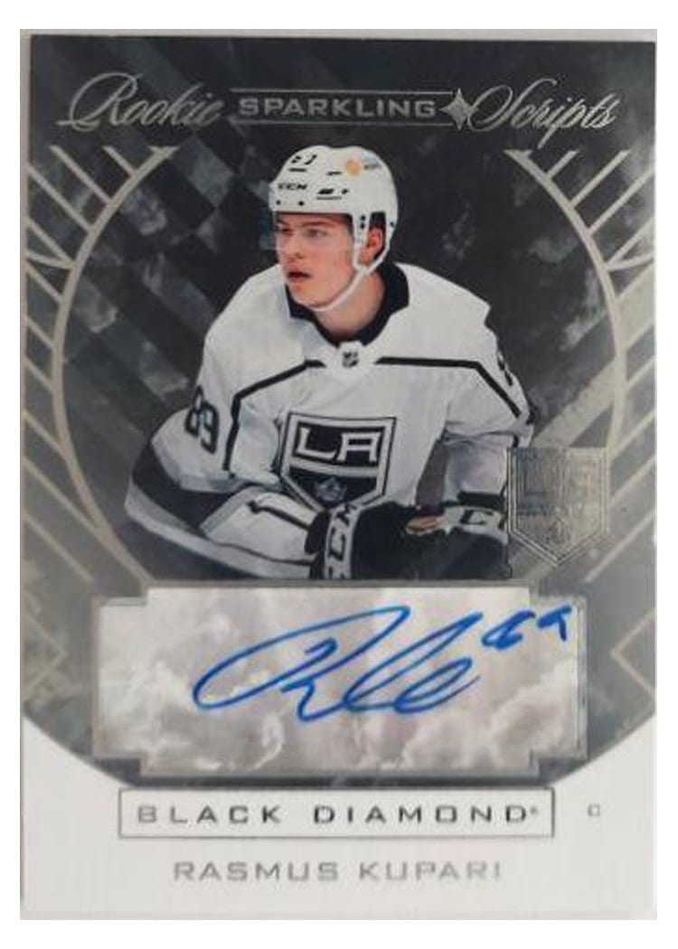2021-22 Upper Deck Black Diamond Sparkling Rookie Scripts Rasmus Kupari #SC-RK card