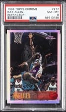 1996 Topps Chrome Ray Allen Refractor #217 card