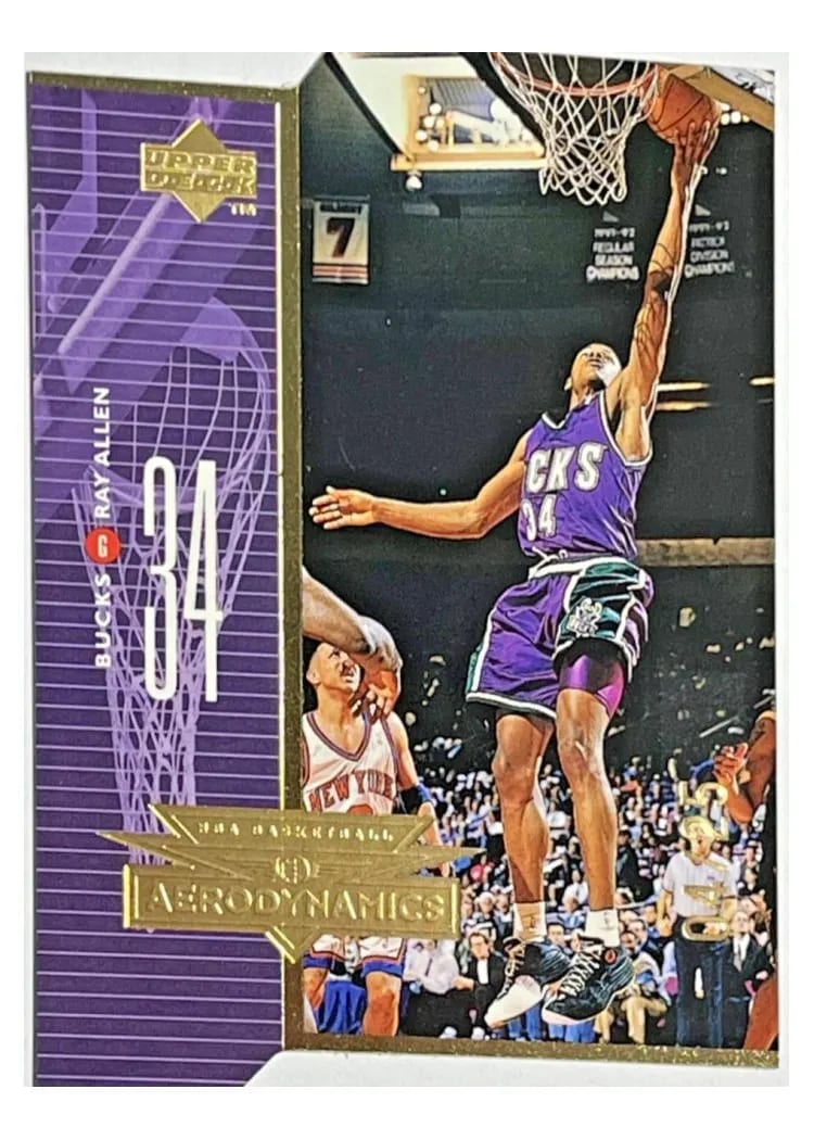 1998 Upper Deck Aerodynamics Ray Allen #A16 card