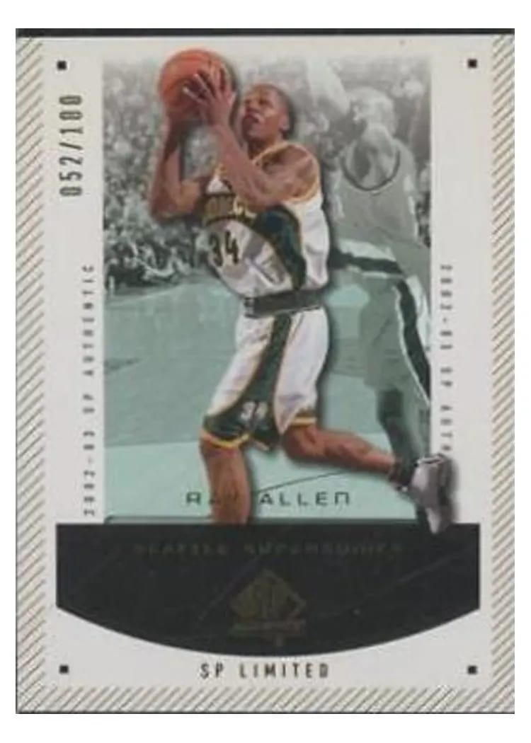 2002 SP Authentic Ray Allen Limited #86 card
