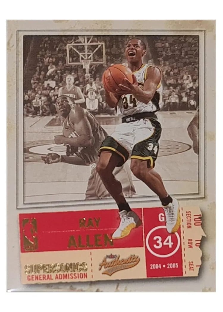 2004 Fleer Authentix Ray Allen #75 card