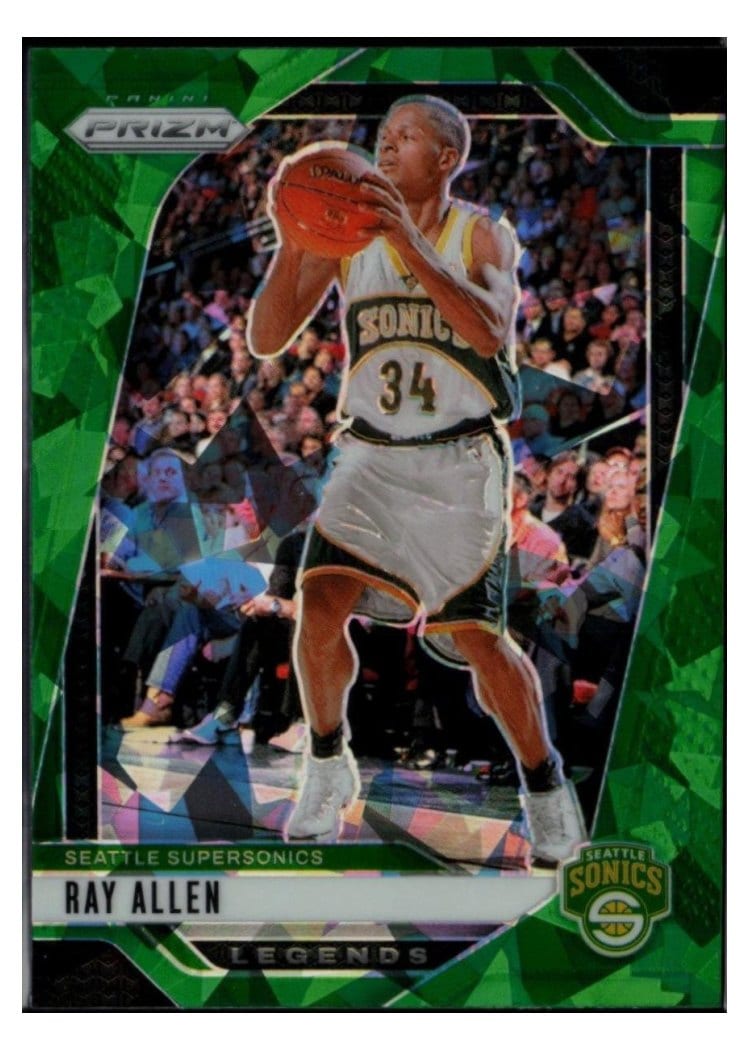 2024-25 Panini Prizm Base Set Ray Allen Green Ice #300 card