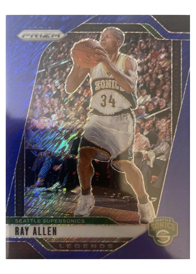 2024-25 Panini Prizm Base Set Ray Allen Blue Shimmer FOTL #300 card