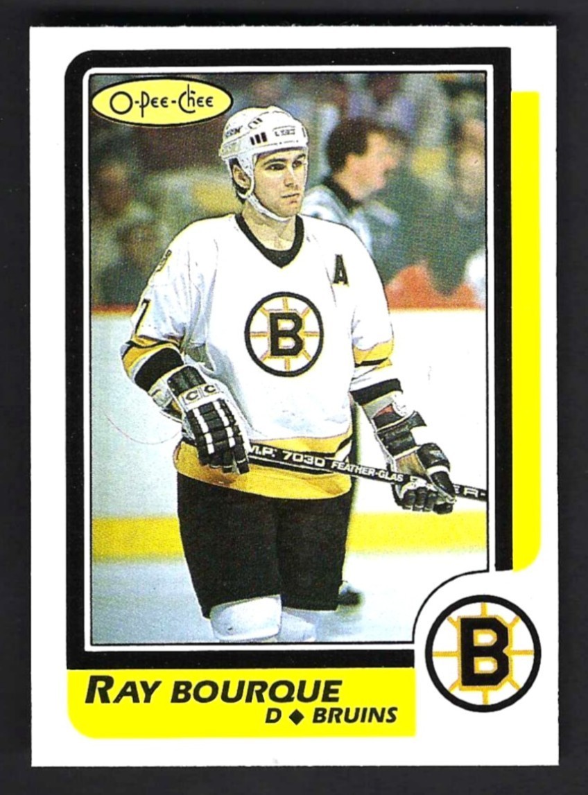 1986 O-Pee-Chee Ray Bourque #1 card
