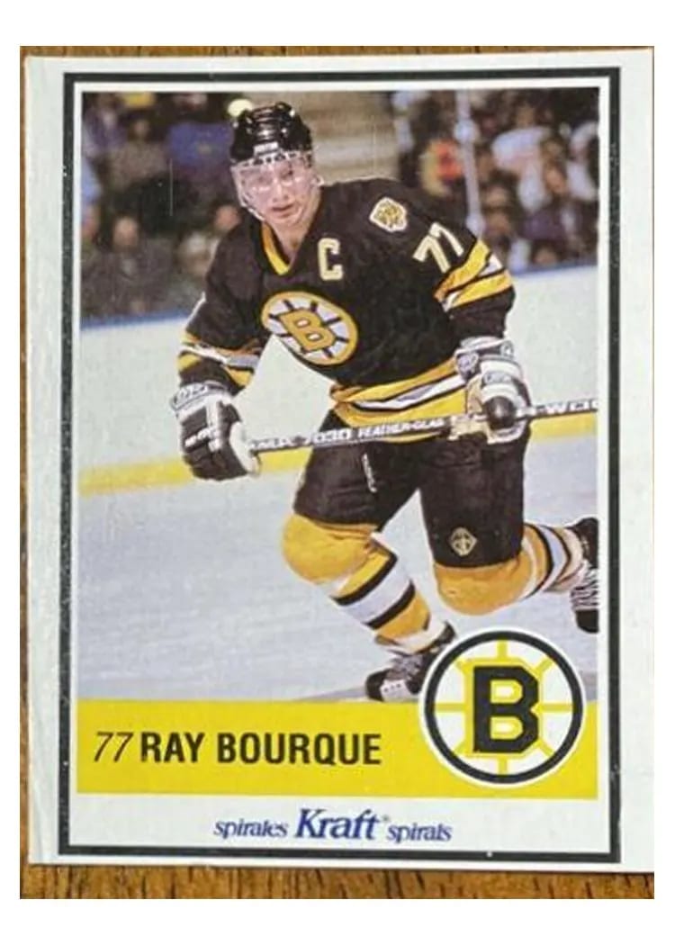1990 Kraft Ray Bourque #3 card