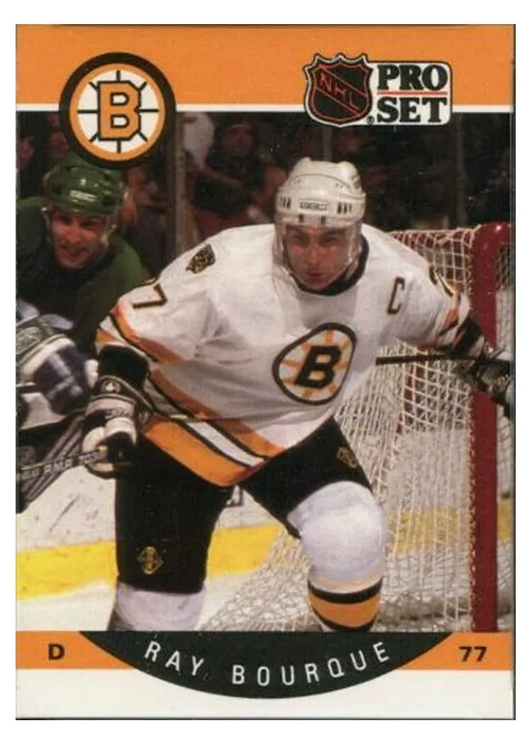 1990 Pro Set Ray Bourque #1 card
