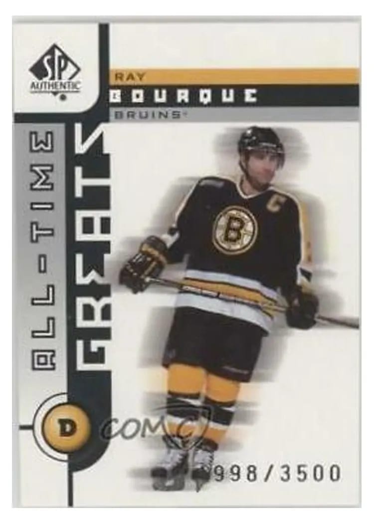 2001 SP Authentic Ray Bourque #92 card
