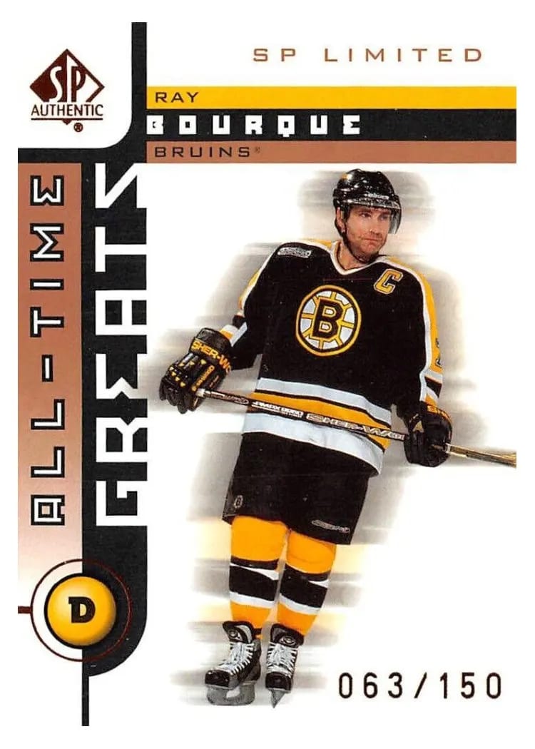 2001 SP Authentic Ray Bourque #92 card