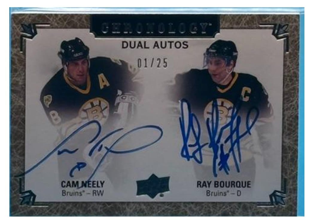2024-25 Upper Deck The Cup Dual Autos Ray Bourque/Cam Neely #DA-NB card