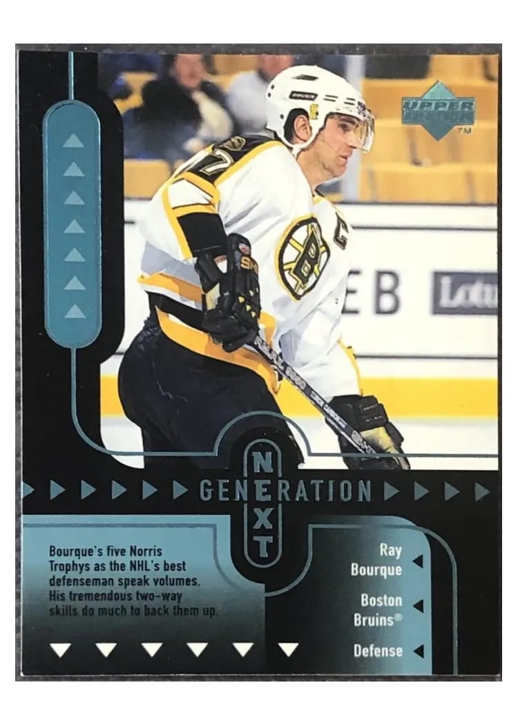 1998 Upper Deck Generation Next Ray Bourque / Tom Poti #GN17 card