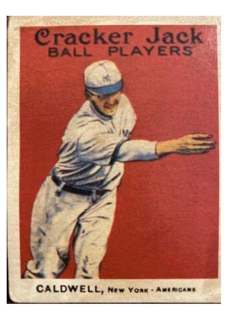 1915 Cracker Jack Ray Caldwell #129 card
